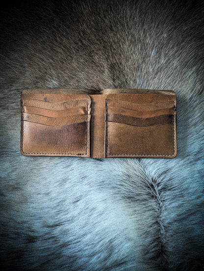 Leather Bifold Wallet - Maize Serpent
