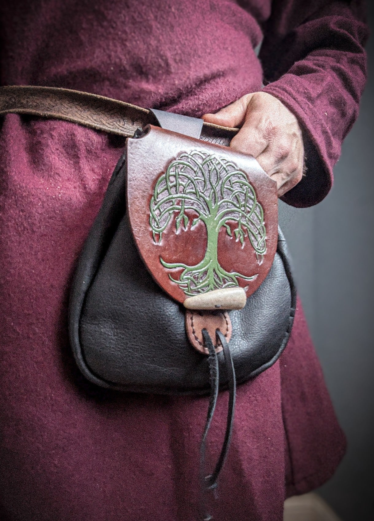 Leather Belt Bag - World Tree