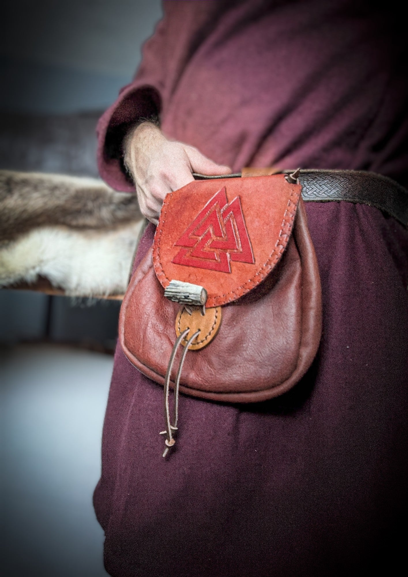 Valknut II - Leather Belt Bag