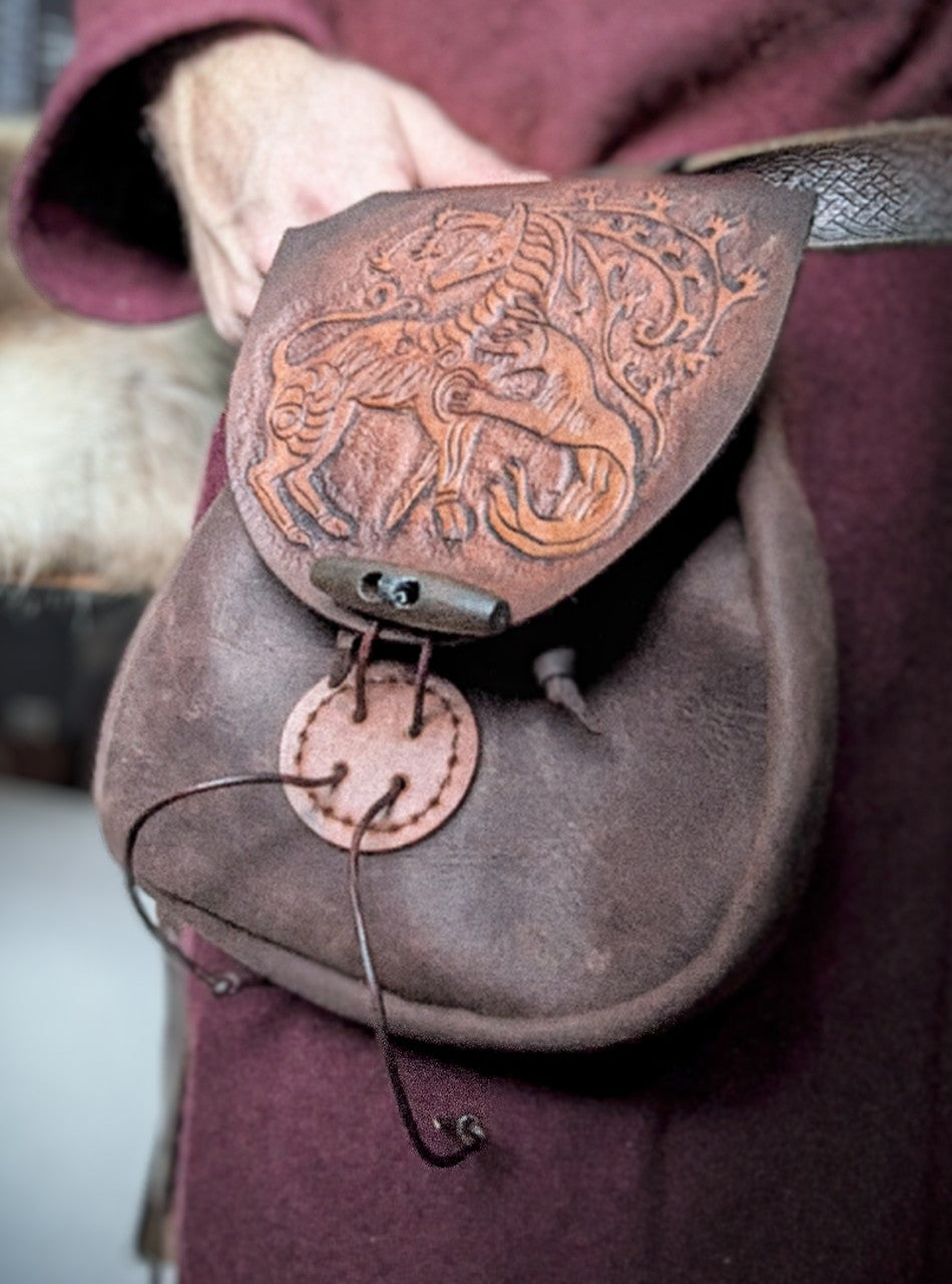 Leather Belt Bag - Stag and Wolf