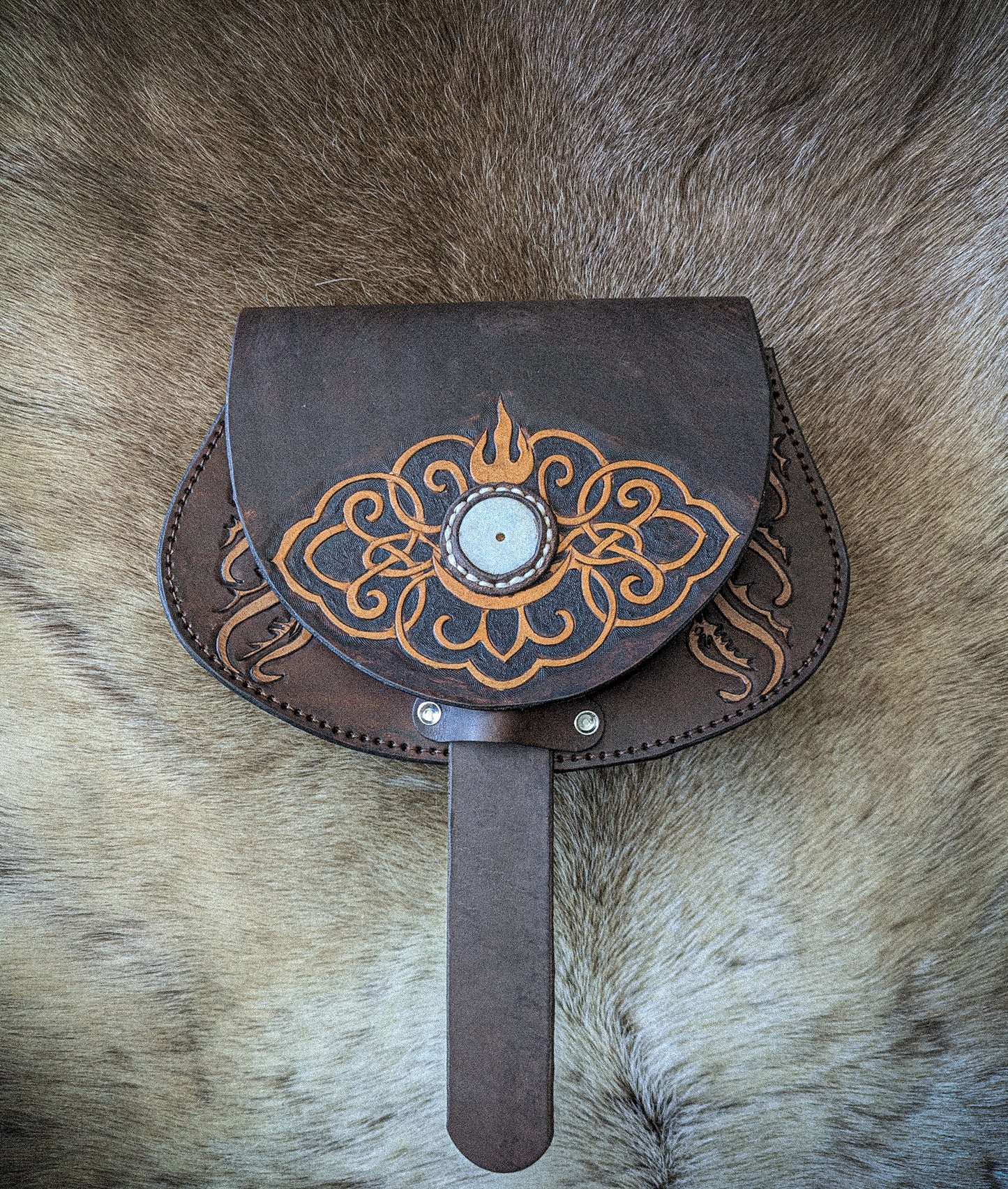 Leather Hip Satchel - Soyombo