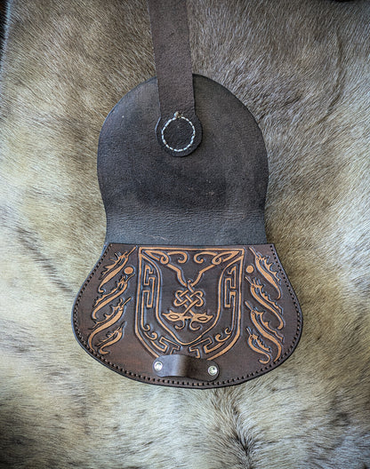 Leather Hip Satchel - Soyombo