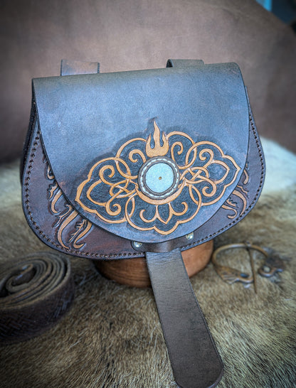 Leather Hip Satchel - Soyombo