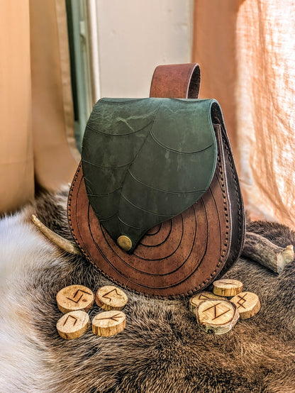 Elven Leaf Belt Satchel - Costume Accessory Bag