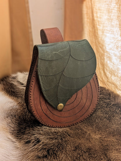 Elven Leaf Belt Satchel - Costume Accessory Bag