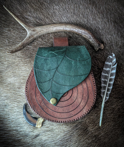 Elven Leaf Belt Satchel - Costume Accessory Bag