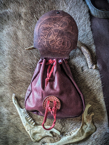 Leather Belt Bag - Runestone Serpent