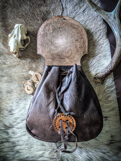 Leather Belt Bag - Norse Dragon