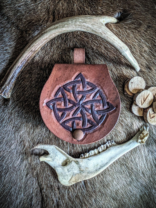 Celtic Quadknot - Small Leather Belt Bag