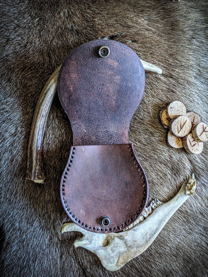 Skull and Crossbones - Small Leather Belt Bag