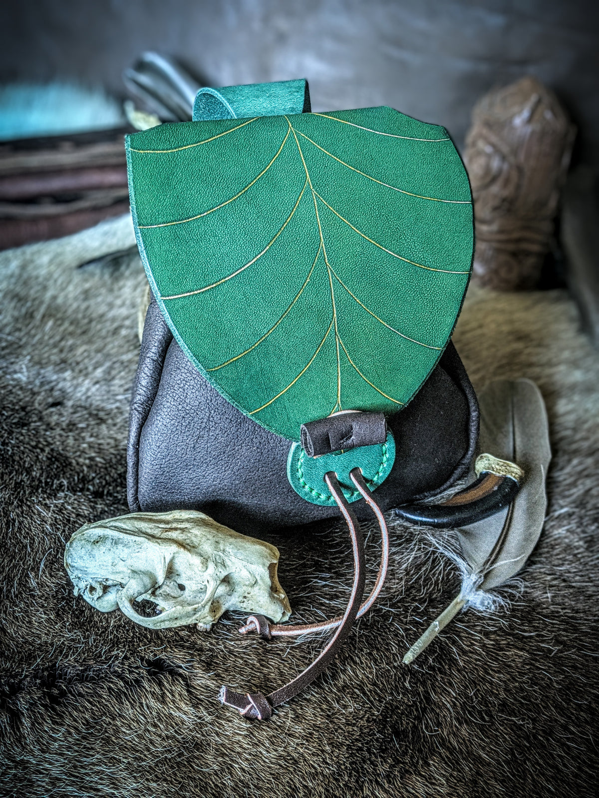The Broadleaf - Elven Leather Belt Bag