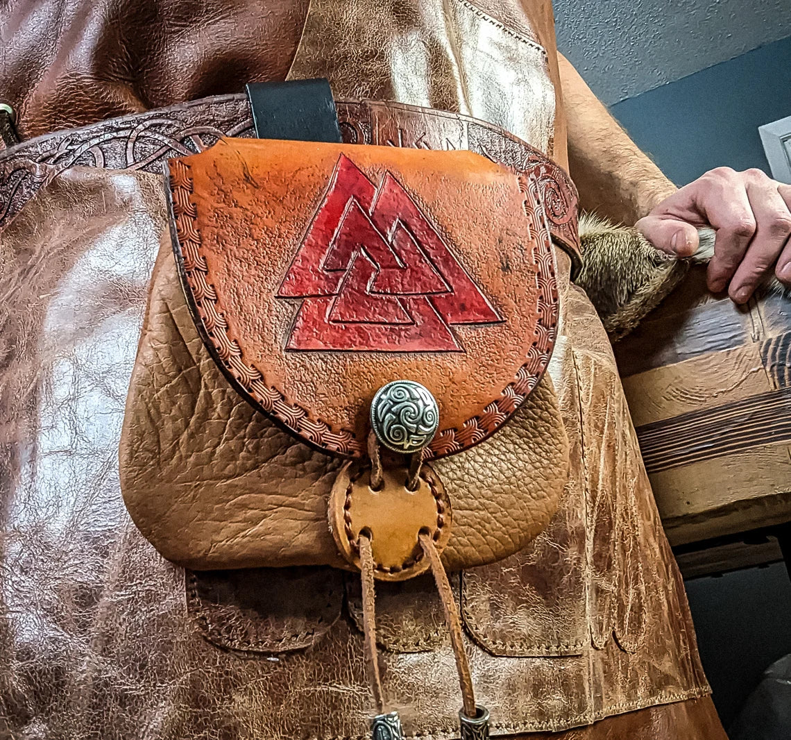 Valknut Leather Belt Bag
