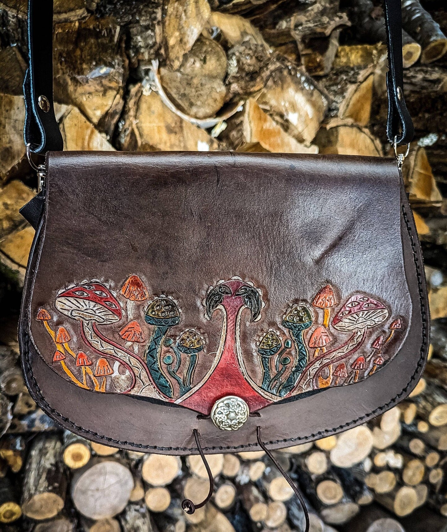 Nordic Mushroom - Leather Purse