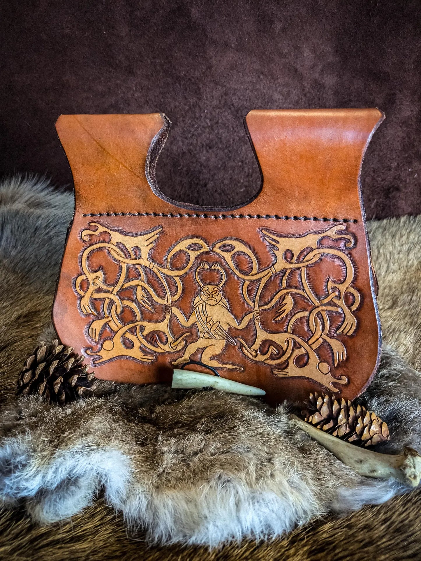 Odin and the Serpents - Medieval Belt Bag