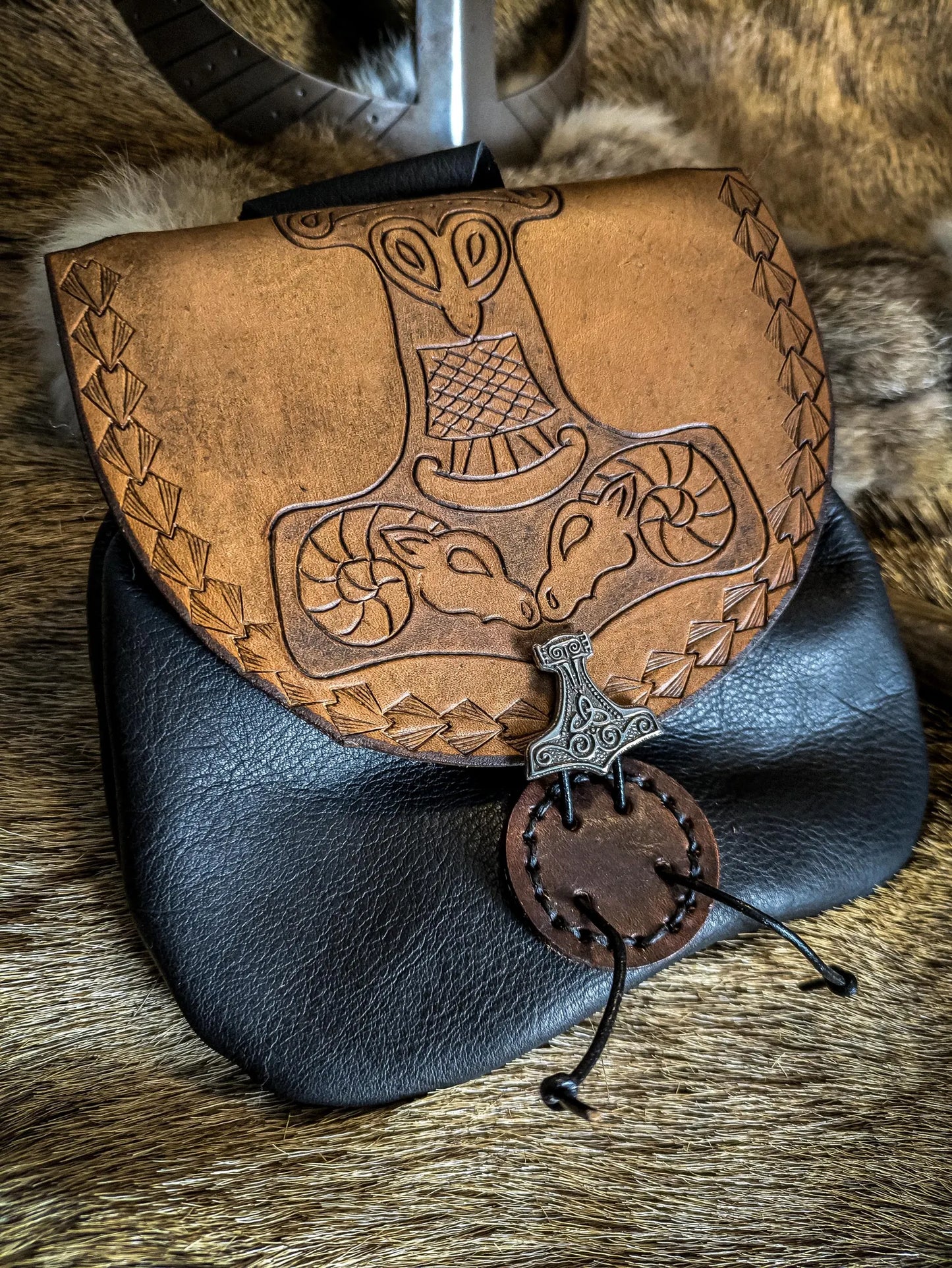 Thor's Hammer - Leather Belt Bag