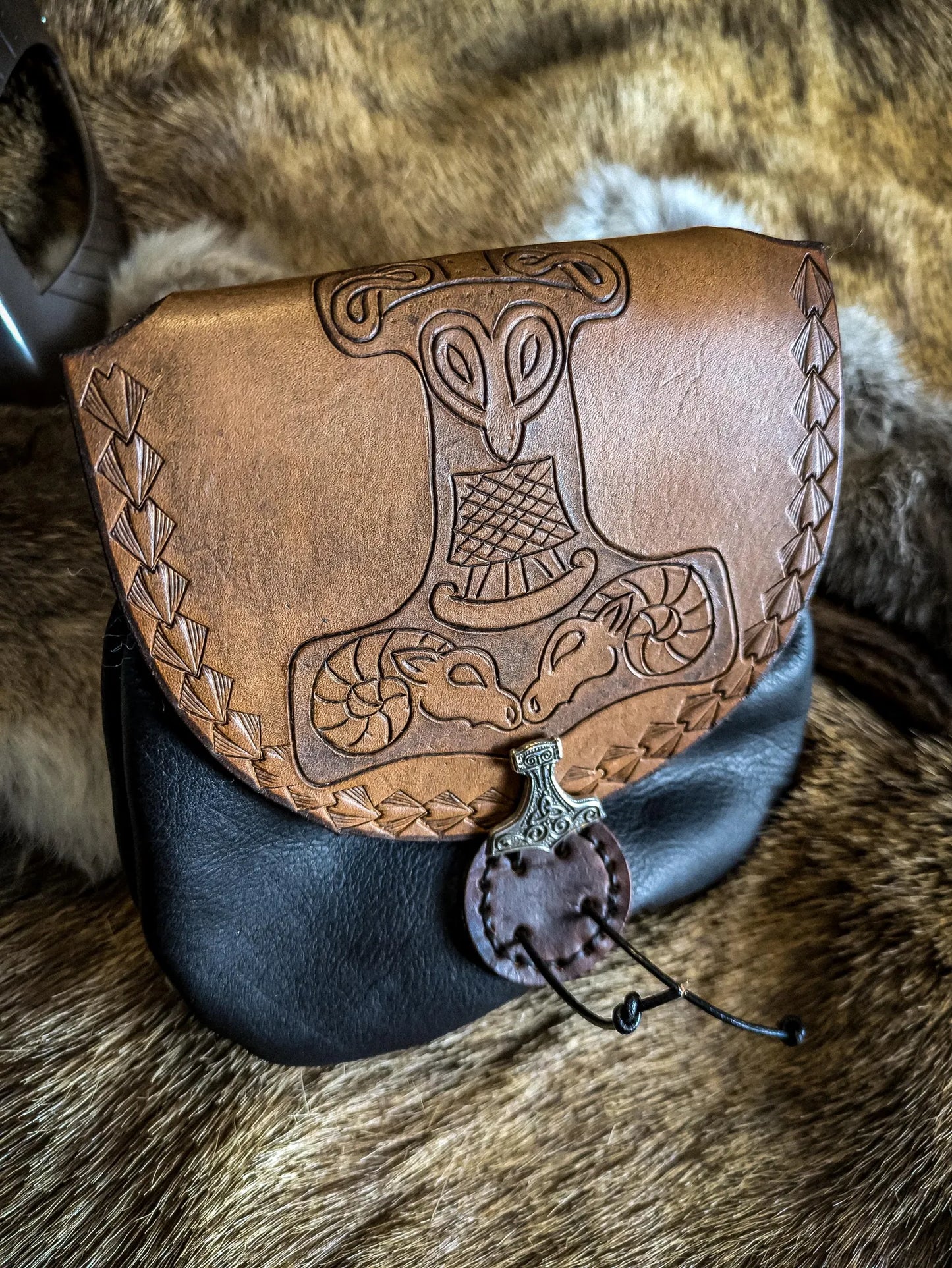 Thor's Hammer - Leather Belt Bag