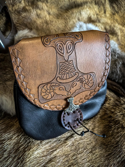 Thor's Hammer - Leather Belt Bag