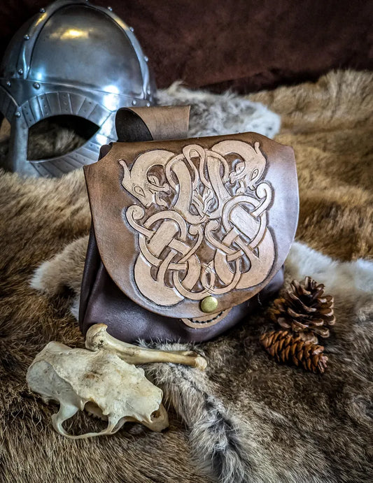 Norse Dragon - Leather Belt Bag