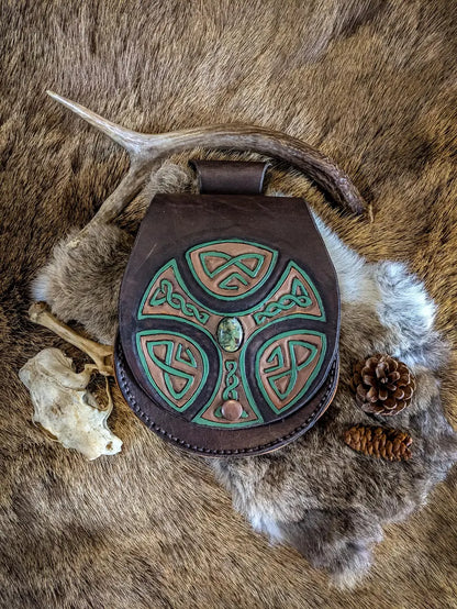 Celtic Shield - Leather Belt Bag