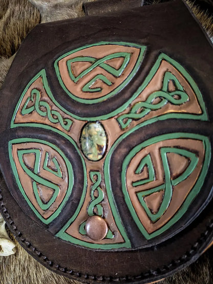 Celtic Shield - Leather Belt Bag