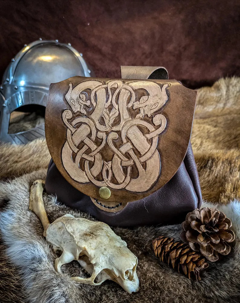 Norse Dragon - Leather Belt Bag