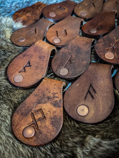 Leather Rune Keyfob