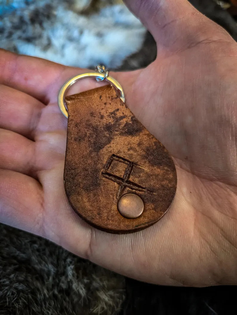 Leather Rune Keyfob