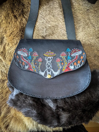 Nordic Mushroom - Leather Purse