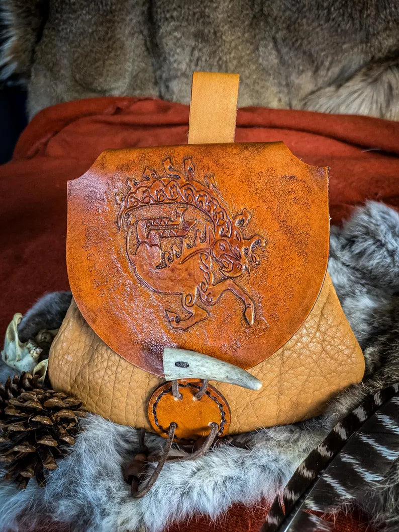 Scythian Stag - Leather Belt Bag