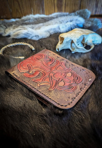 The Horns of Odin - Viking Bifold Leather Wallet