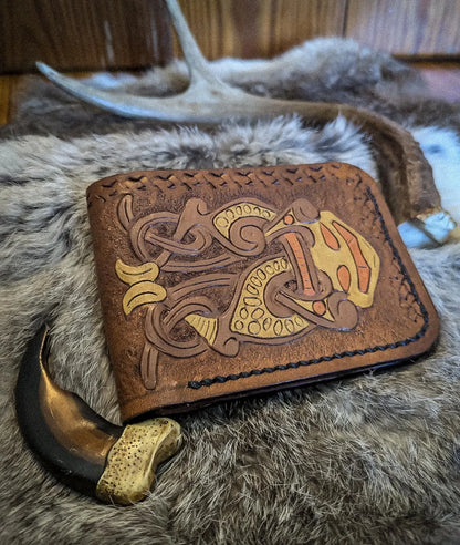 The Valknut - Viking Bifold Leather Wallet