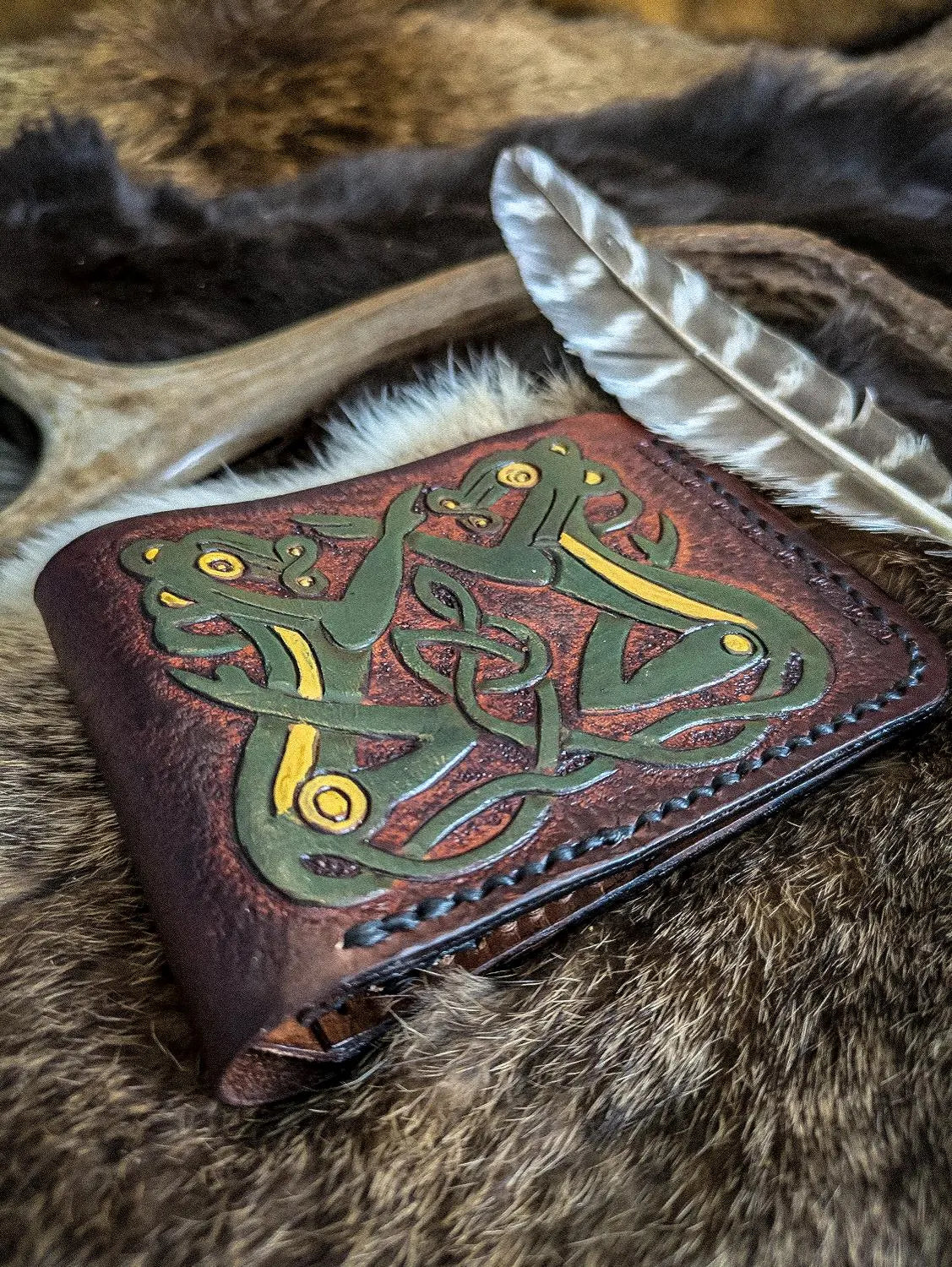 The Trollcross - Viking Bifold Leather Wallet