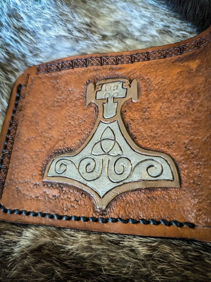 The Mjolnir - Viking Bifold Leather Wallet