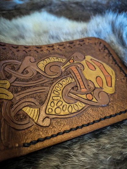 The Valknut - Viking Bifold Leather Wallet