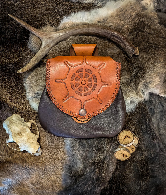 Ship's Wheel - Leather Belt Bag