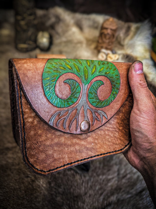 Tree of Life - Leather Belt Bag