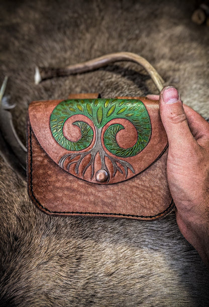 Tree of Life - Leather Belt Bag
