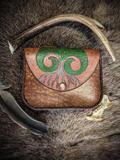 Tree of Life - Leather Belt Bag