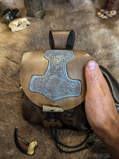 Thor's Hammer - Leather Belt Bag