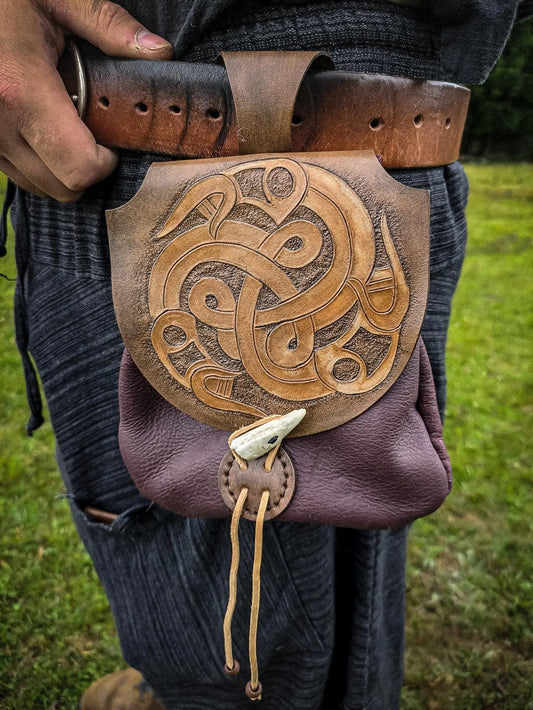 Viking Shield - Leather Belt Bag
