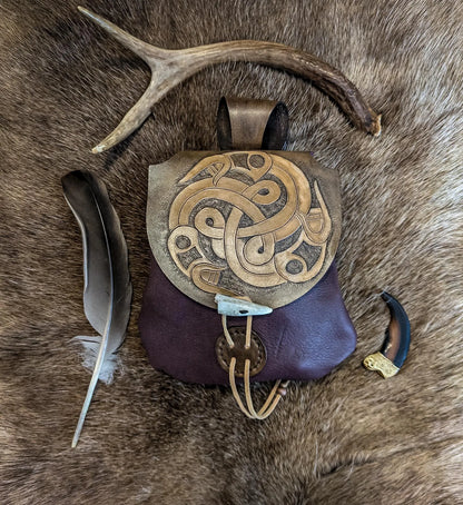 Viking Shield - Leather Belt Bag