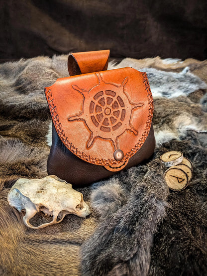 Ship's Wheel - Leather Belt Bag
