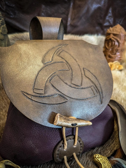 Horns of Odin - Leather Belt Bag