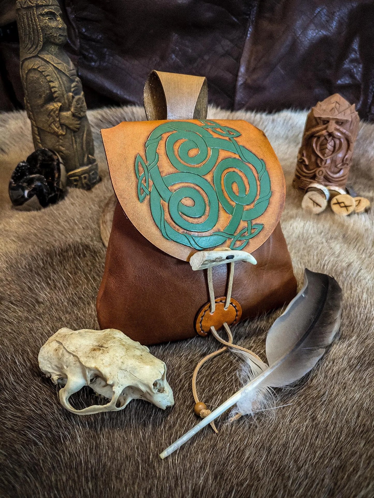 Celtic Triple-Knot - Leather Belt Bag