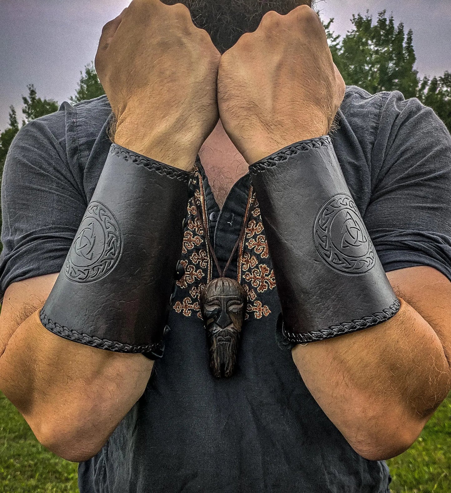 Leather Arm Guards - Pair