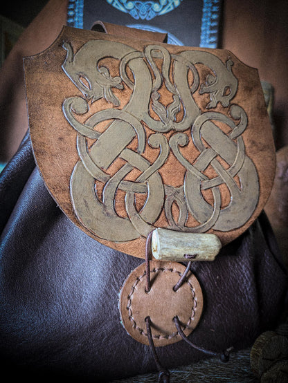 Runestone Serpent - Leather Belt Bag