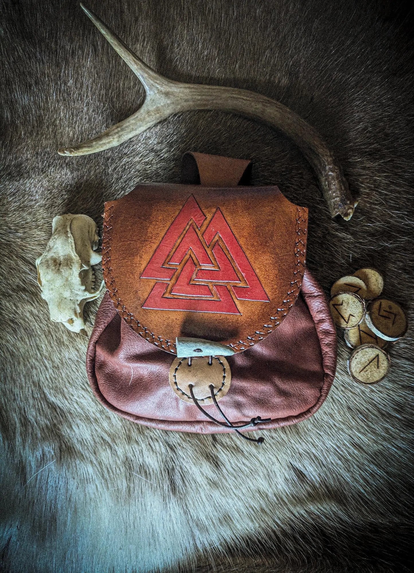 Valknut II - Leather Belt Bag