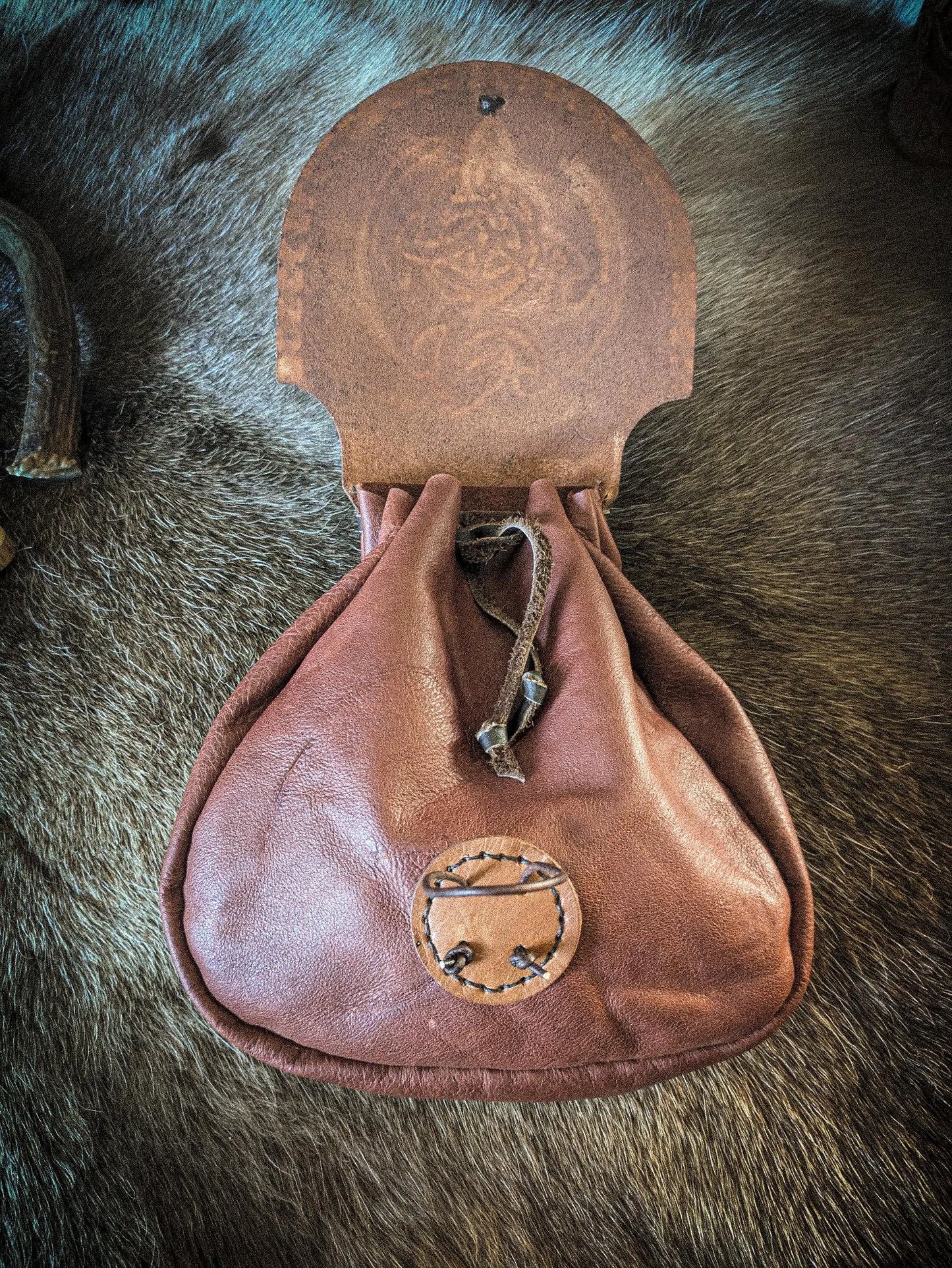 Celtic Dragon - Leather Belt Bag