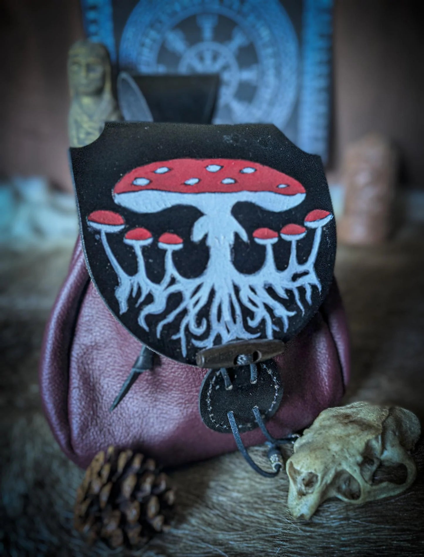 The Mycelium Mushroom - Leather Belt Bag
