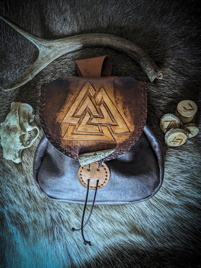 Valknut I - Leather Belt Bag